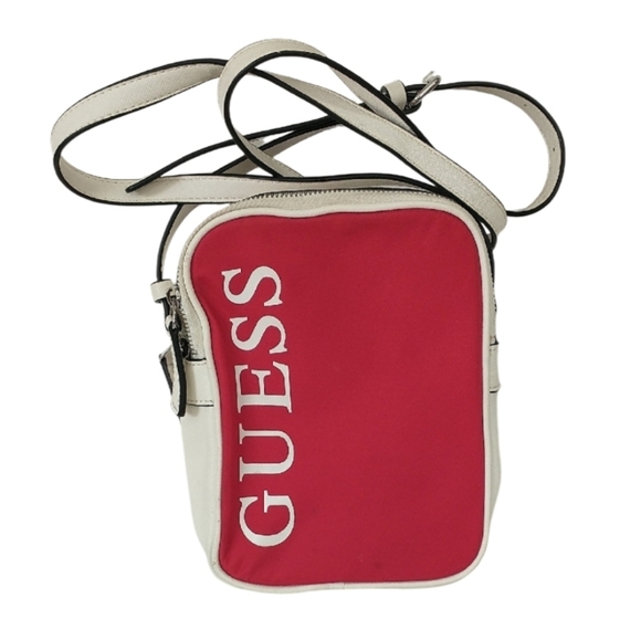 Guess Handbags - Guess White Monogram Crossbody Bag